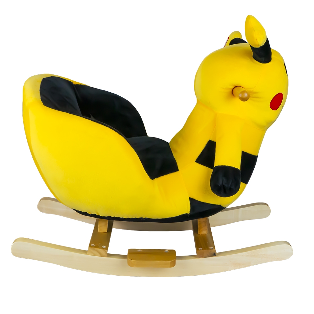 Balansoar pentru bebelusi, Albinuta, lemn + plus, 60x34x45 cm - imagine 2