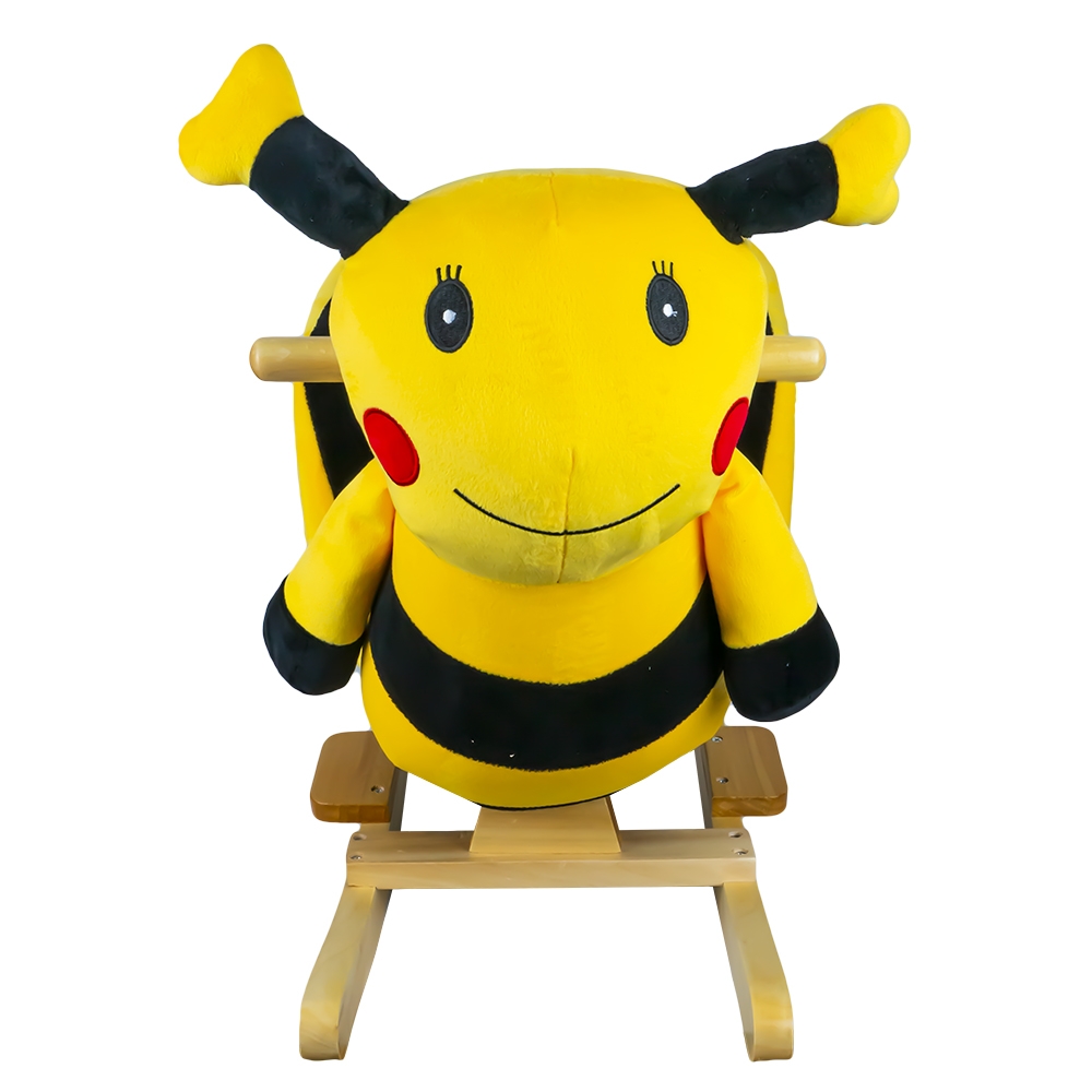 Balansoar pentru bebelusi, Albinuta, lemn + plus, 60x34x45 cm - imagine 4