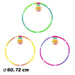Cerc Hula Hoop, cu led, 60-72 cm, 36 buc/set