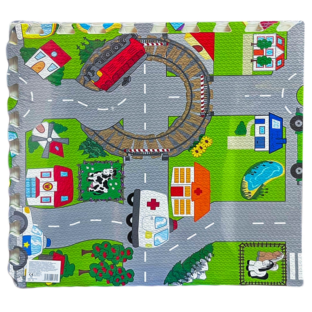 Covoras buretat, Circulatie/Litere, 120x120 cm - imagine 2