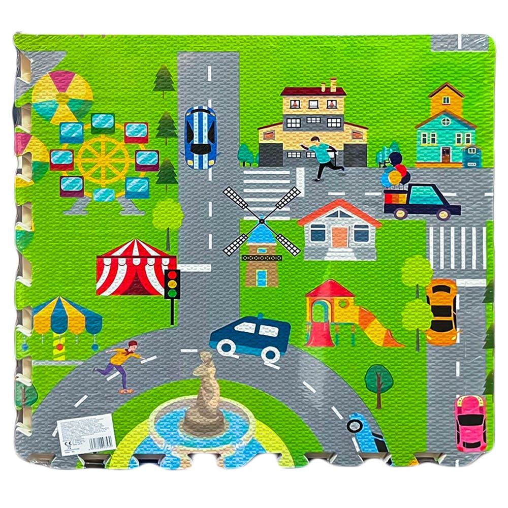 Covoras buretat, Circulatie/Litere, 120x120 cm - imagine 5