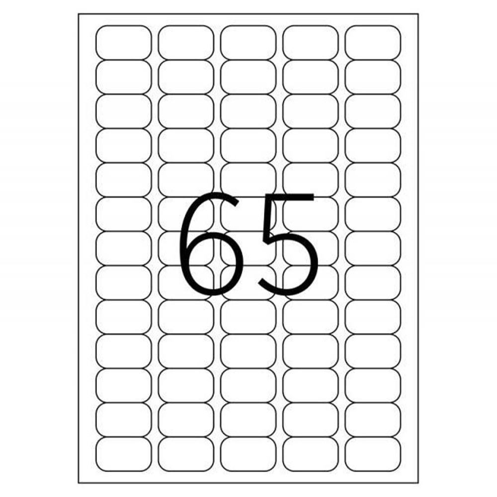 Etichete 38,1x21.2mm, 65/A4, 100/top, colturi rotunde - TANEX - imagine 2