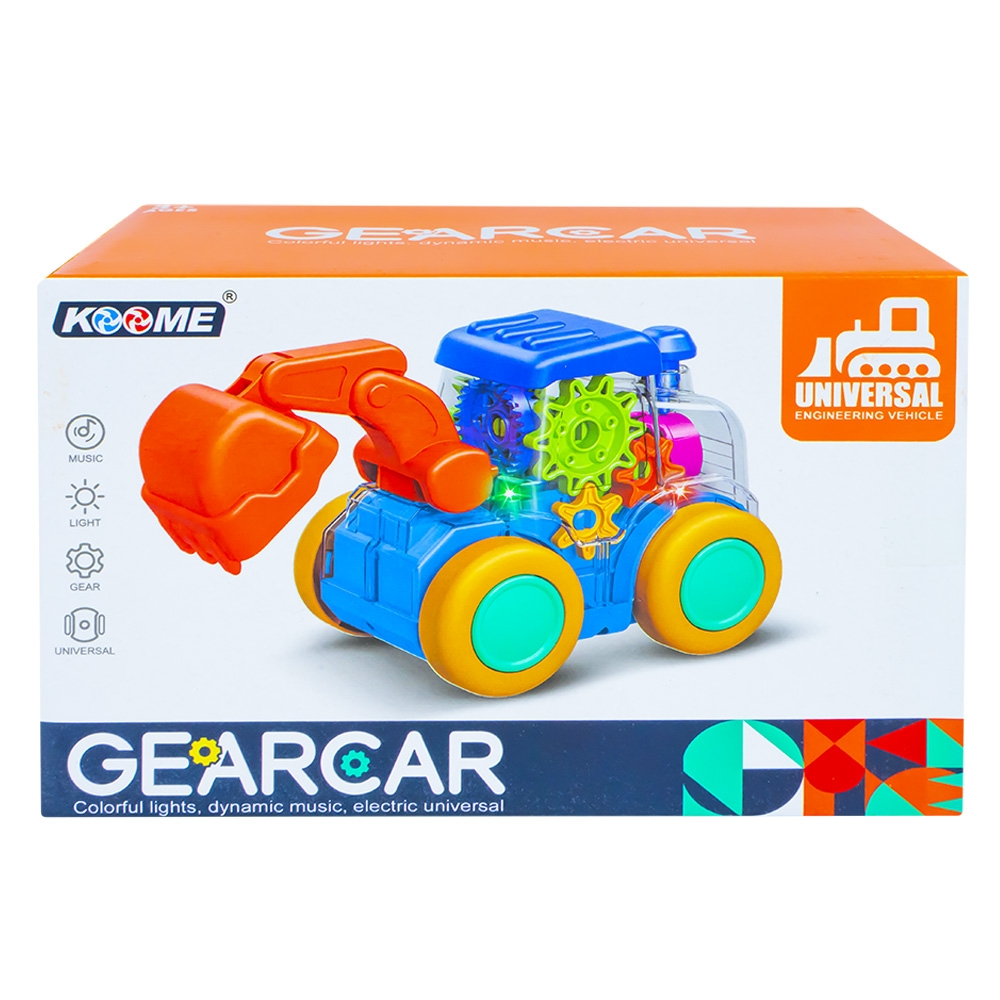 Excavator, carcasa transparenta, cu lumina si sunet - imagine 3