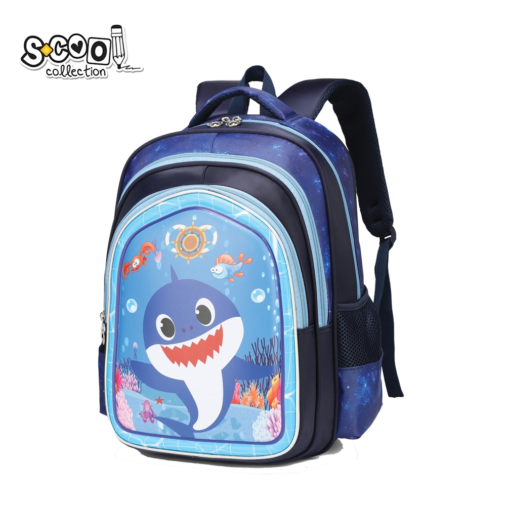 Ghiozdan 3D SHARK, 31x24x41 cm - S-COOL - imagine 2