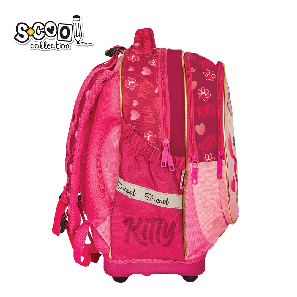 Ghiozdan anatomic CUTE KITTY, 38x39x19.5 cm - S-COOL - imagine 3