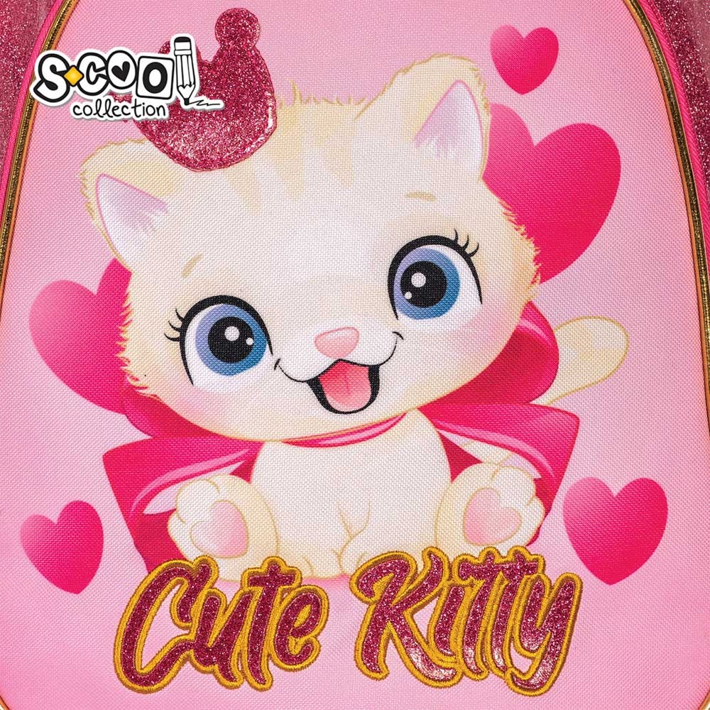 Ghiozdan anatomic CUTE KITTY, 38x39x19.5 cm - S-COOL - imagine 9