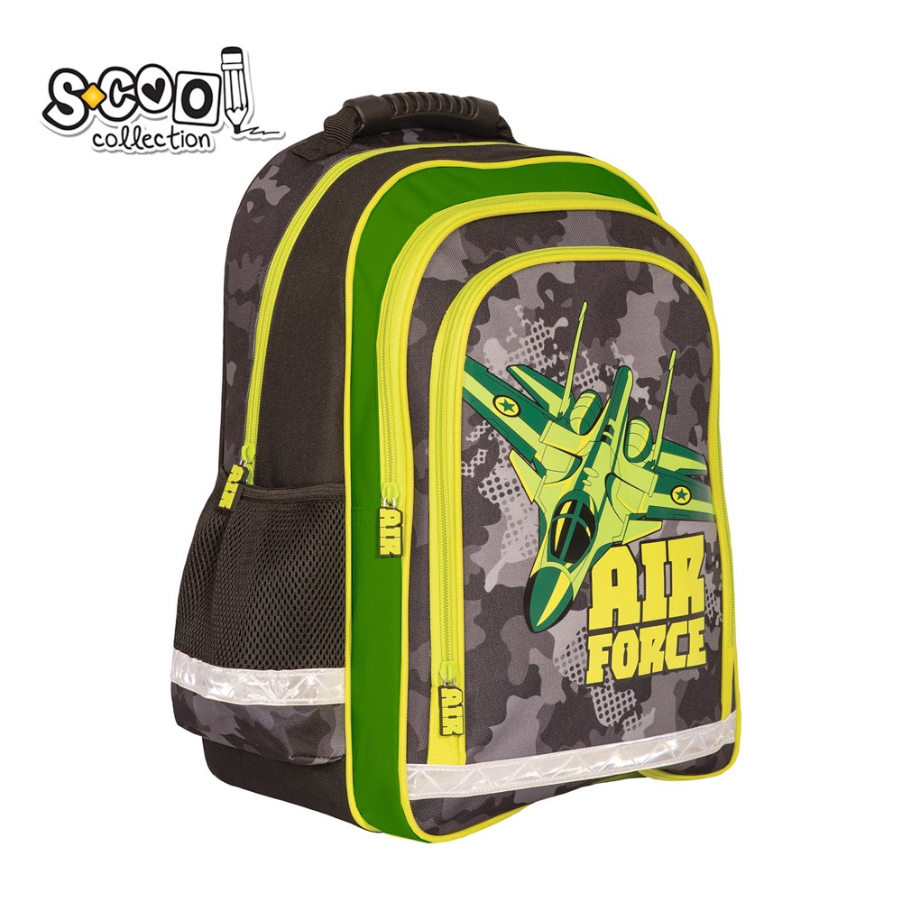 Ghiozdan ergonomic AIR FORCE, 40.5x29x13.5 cm - S-COOL - imagine 2