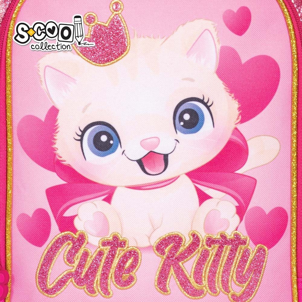 Ghiozdan ergonomic CUTE KITTY, 40.5x29x13.5 cm - S-COOL - imagine 11