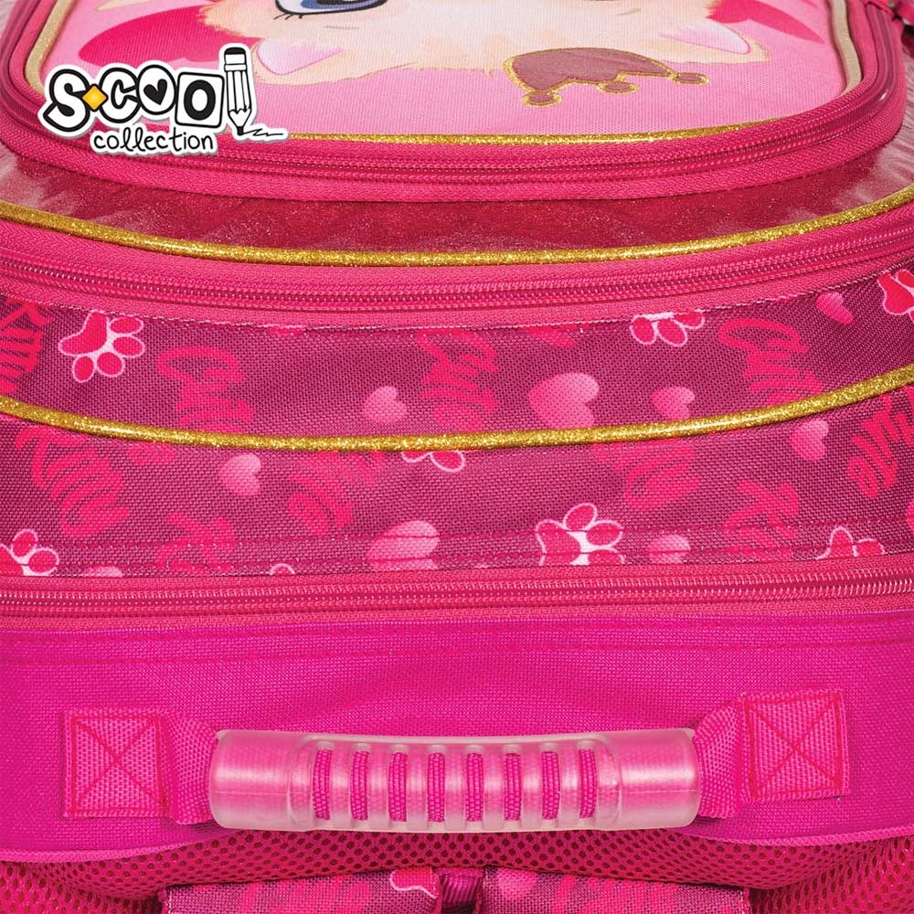 Ghiozdan ergonomic CUTE KITTY, 40.5x29x13.5 cm - S-COOL - imagine 7