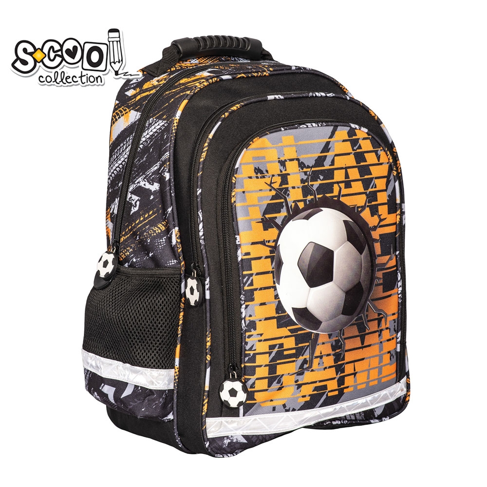Ghiozdan ergonomic FOOTBALL, 40.5x29x13.5 cm - S-COOL - imagine 2