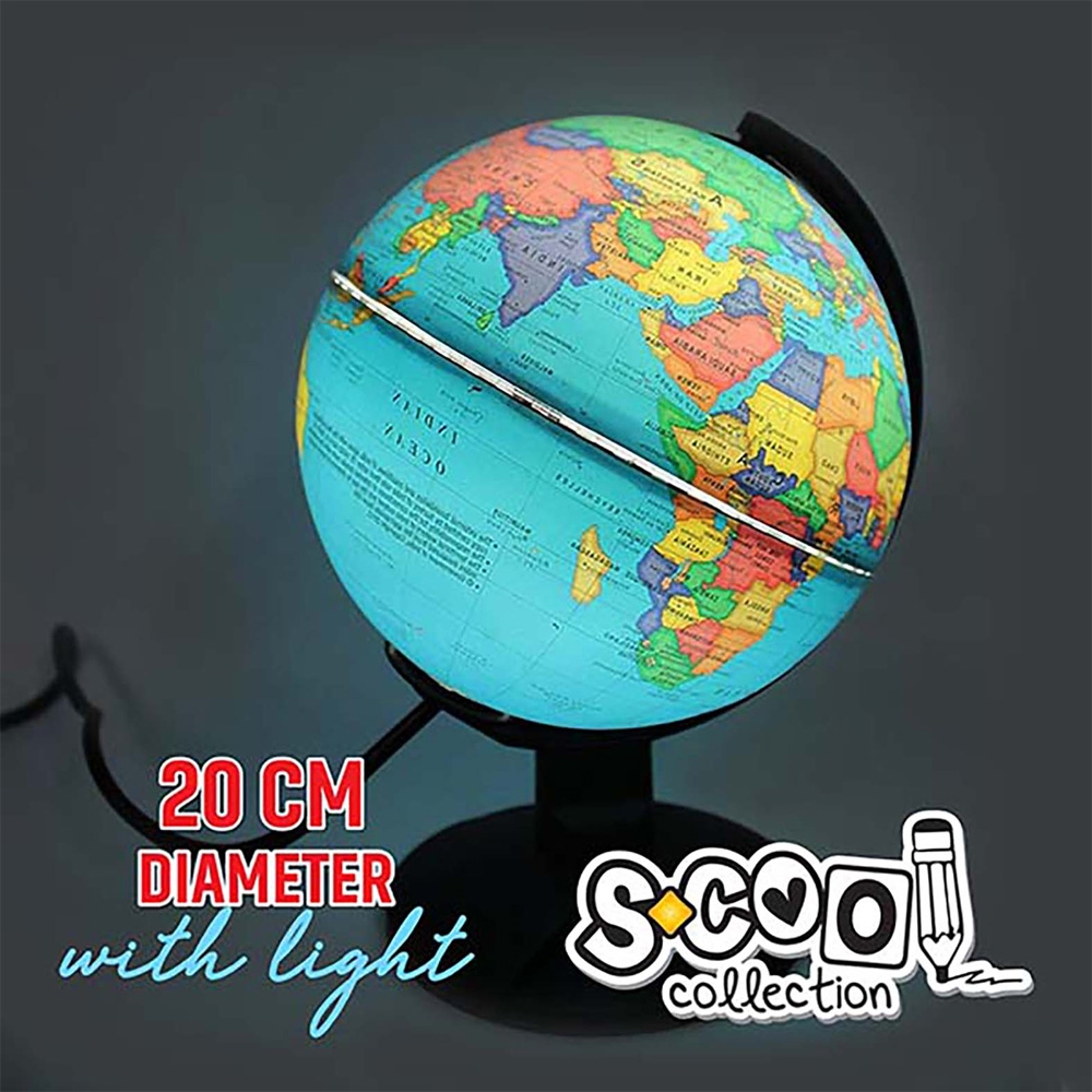 Glob pamantesc cu lumina, 20 cm - S-COOL - imagine 2