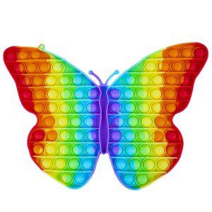 Jucarie senzoriala, antistres, curcubeu, XL, 28x22x1,5 cm - Fluturas