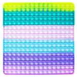 Jucarie senzoriala, antistres, curcubeu, XXL, 29x29x1.5 cm - Patrat