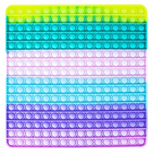 Jucarie senzoriala, antistres, curcubeu, XXL, 29x29x1.5 cm - Patrat