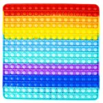 Jucarie senzoriala, antistres, curcubeu, XXL, 29x29x1.5 cm - Patrat