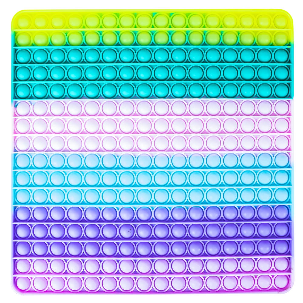 Jucarie senzoriala, antistres, curcubeu, XXL, 29x29x1.5 cm - Patrat