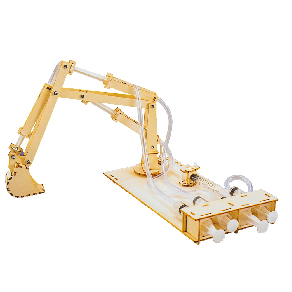 Kit stem, construieste singur - Excavator din lemn hidraulic - imagine 2