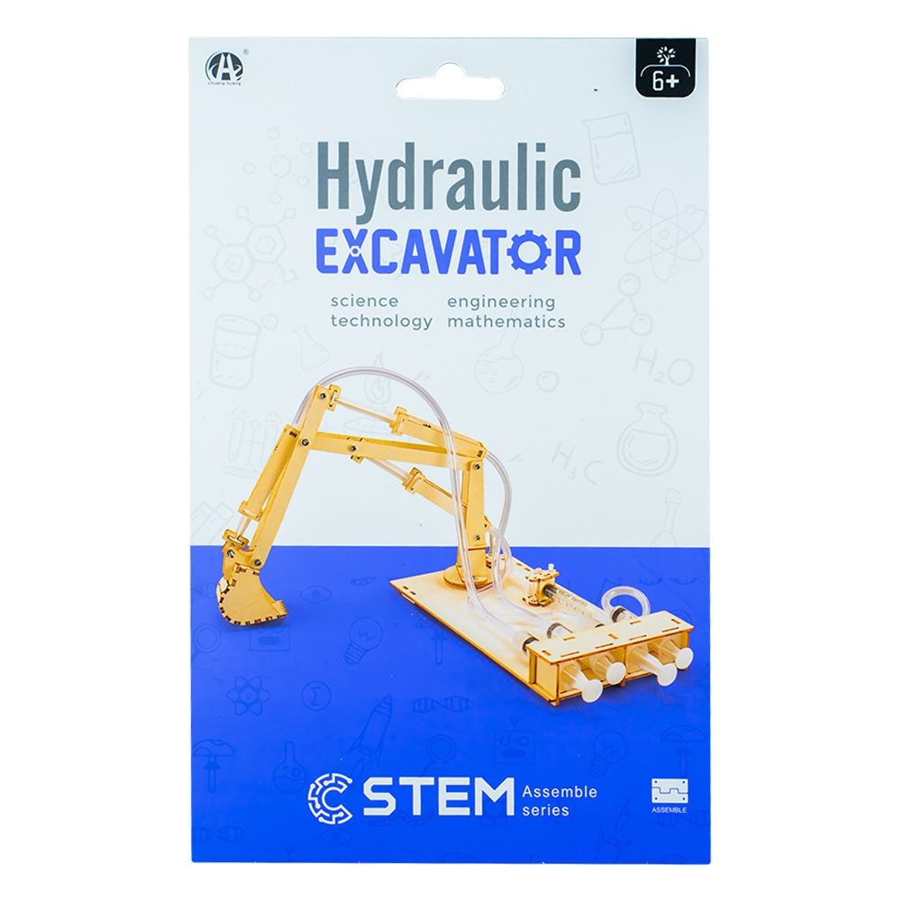 Kit stem, construieste singur - Excavator din lemn hidraulic - imagine 3