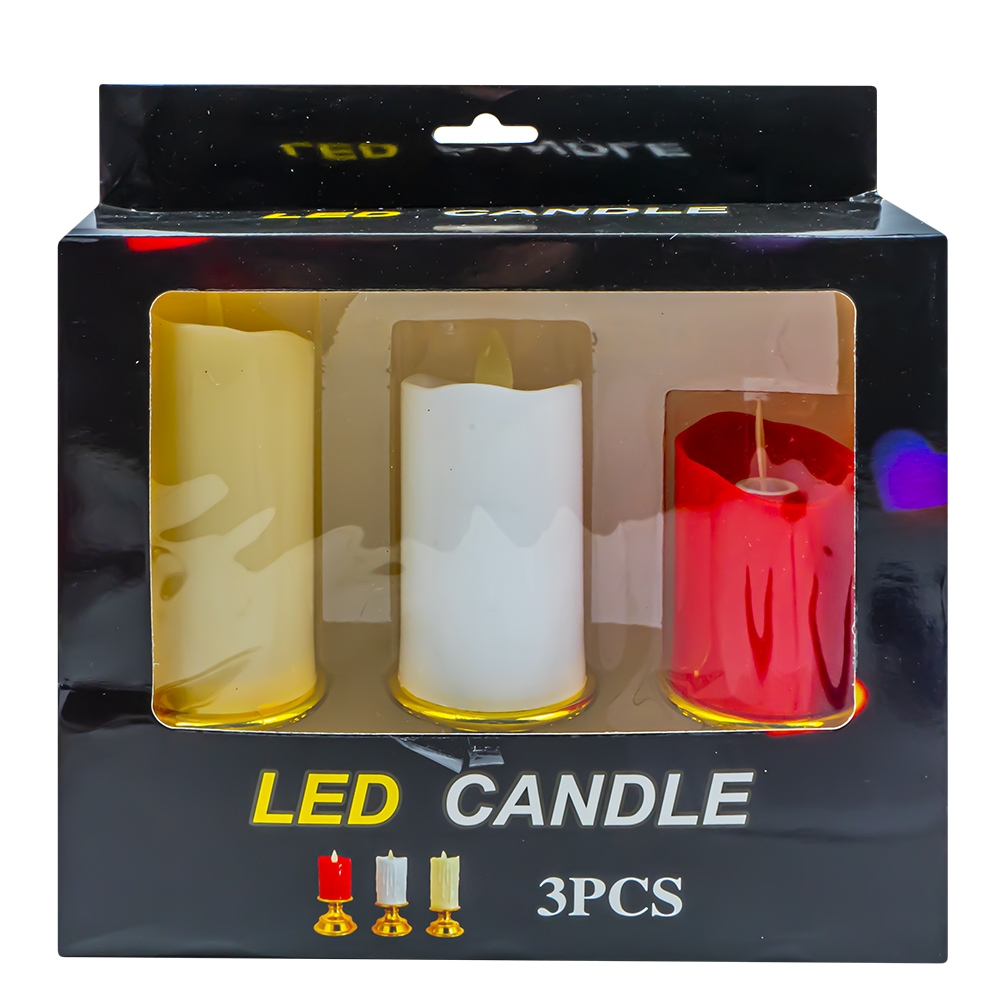 Lumanare ornamentala - Candela, 3 buc/set - imagine 2