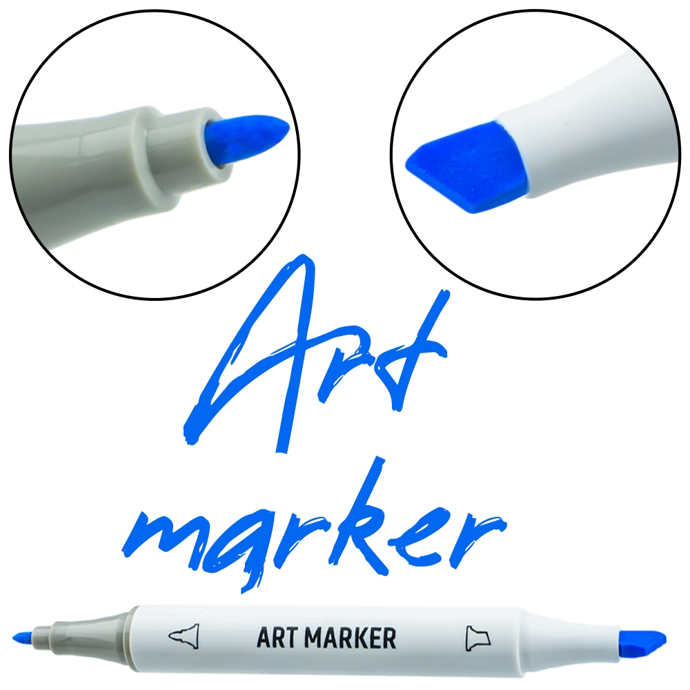 Markere cu 2 capete, 6mm-3mm, 60 cul/set - S-COOL - imagine 9