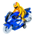 Motocicleta frictiune cu lumina + figurina