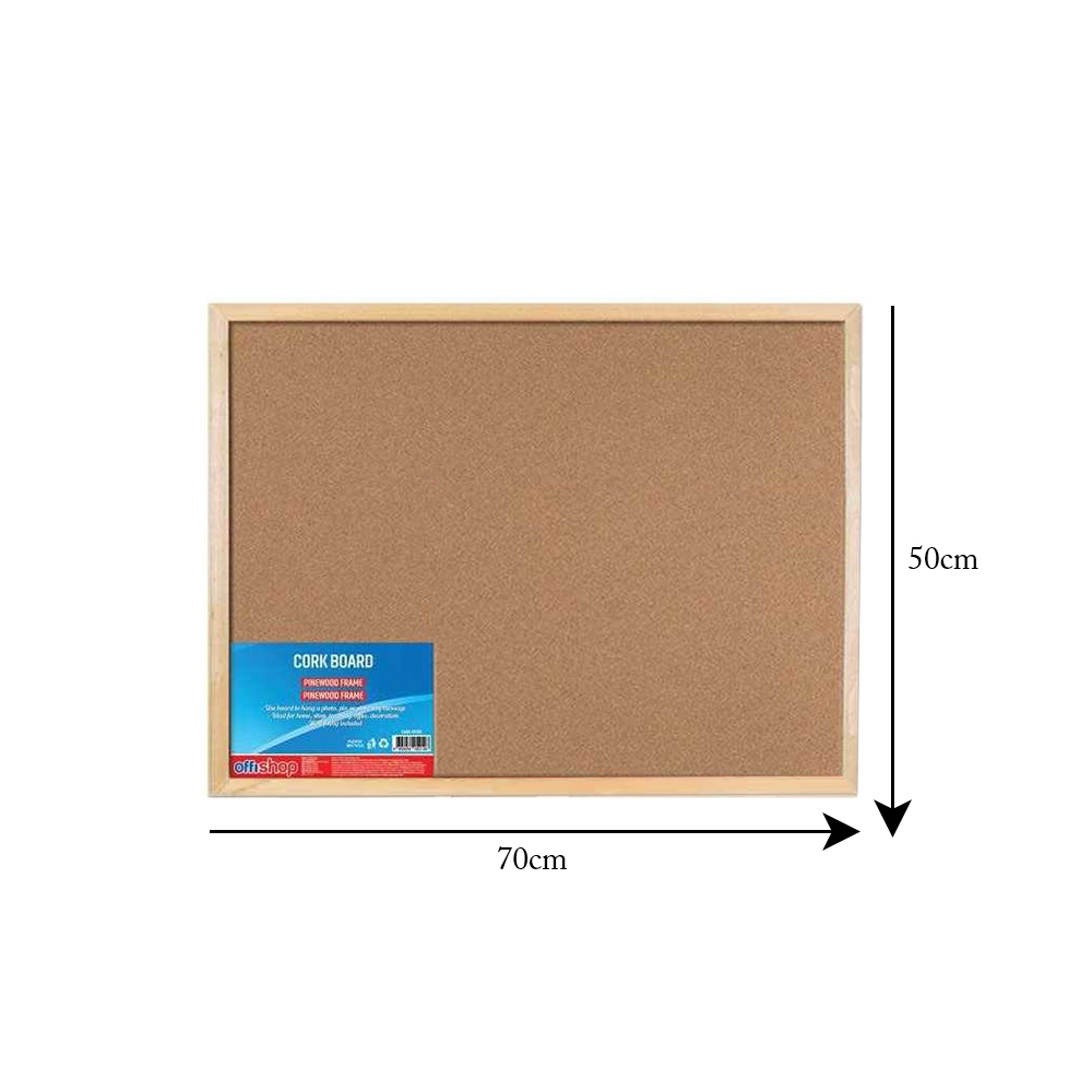 Panou pluta, rama lemn, 50x70 cm - OFFISHOP - imagine 2