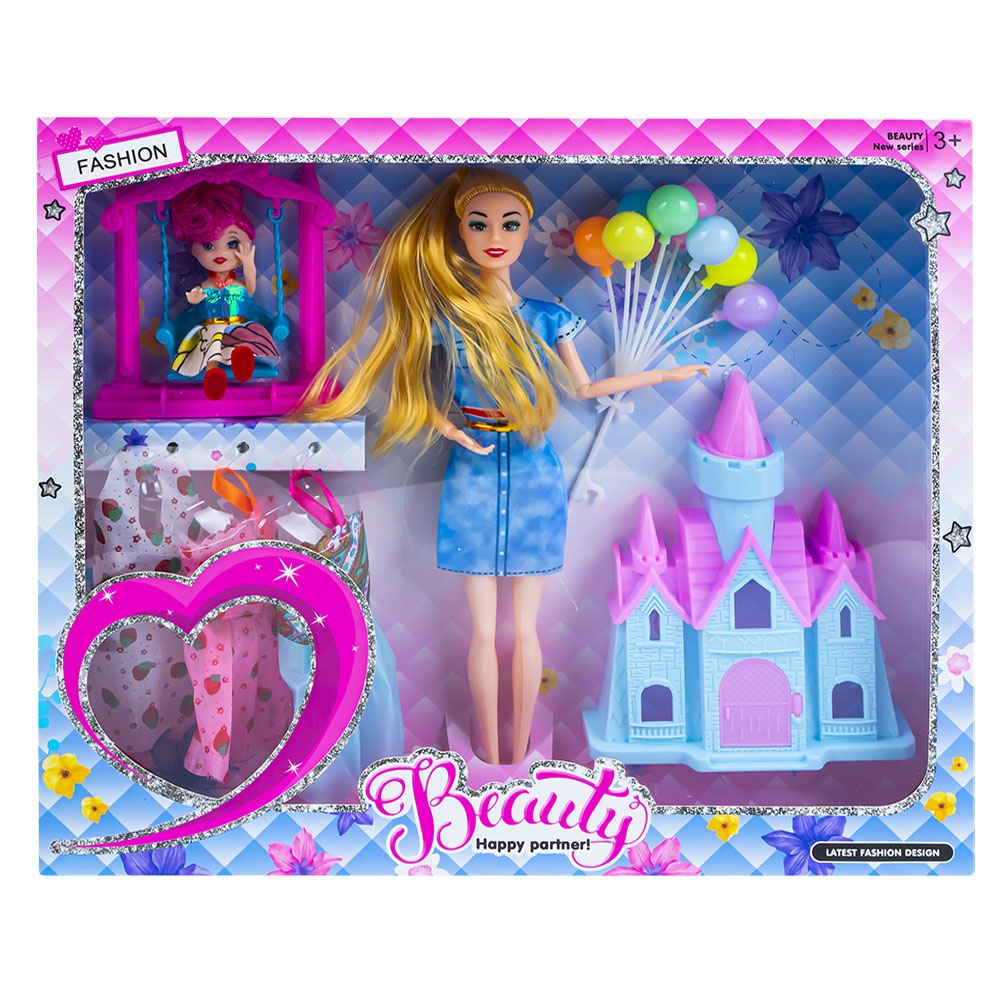 Papusa cu accesorii + castel - imagine 2