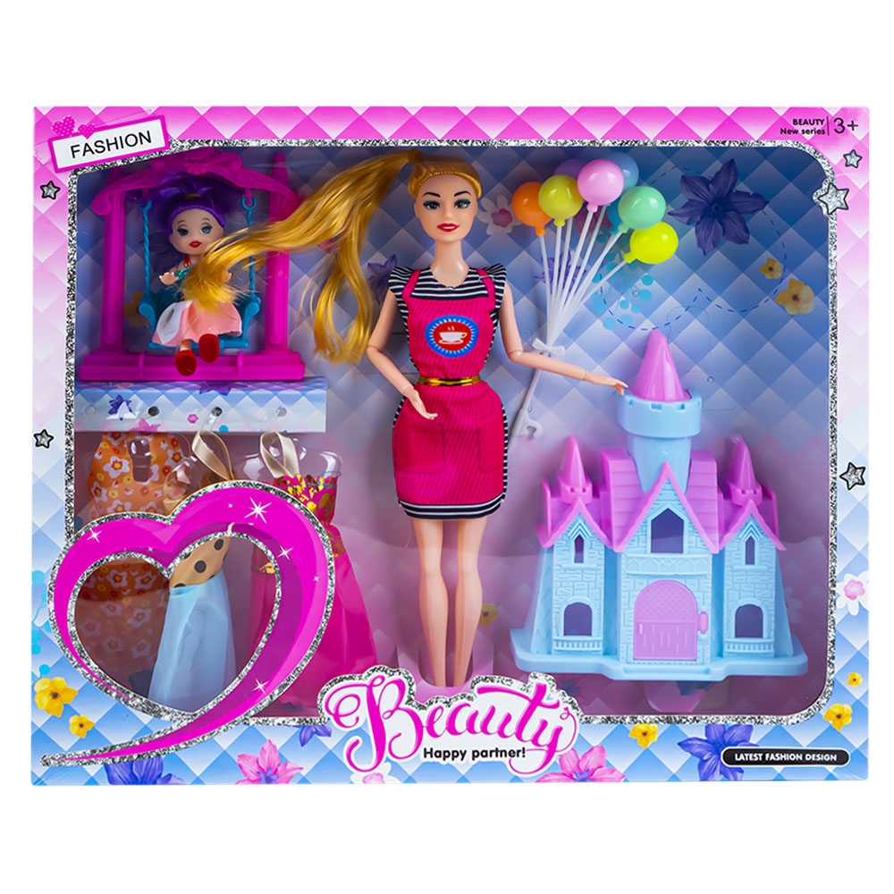 Papusa cu accesorii + castel - imagine 4