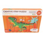 Puzzle betisoare din lemn, Dinozaur, 32 piese