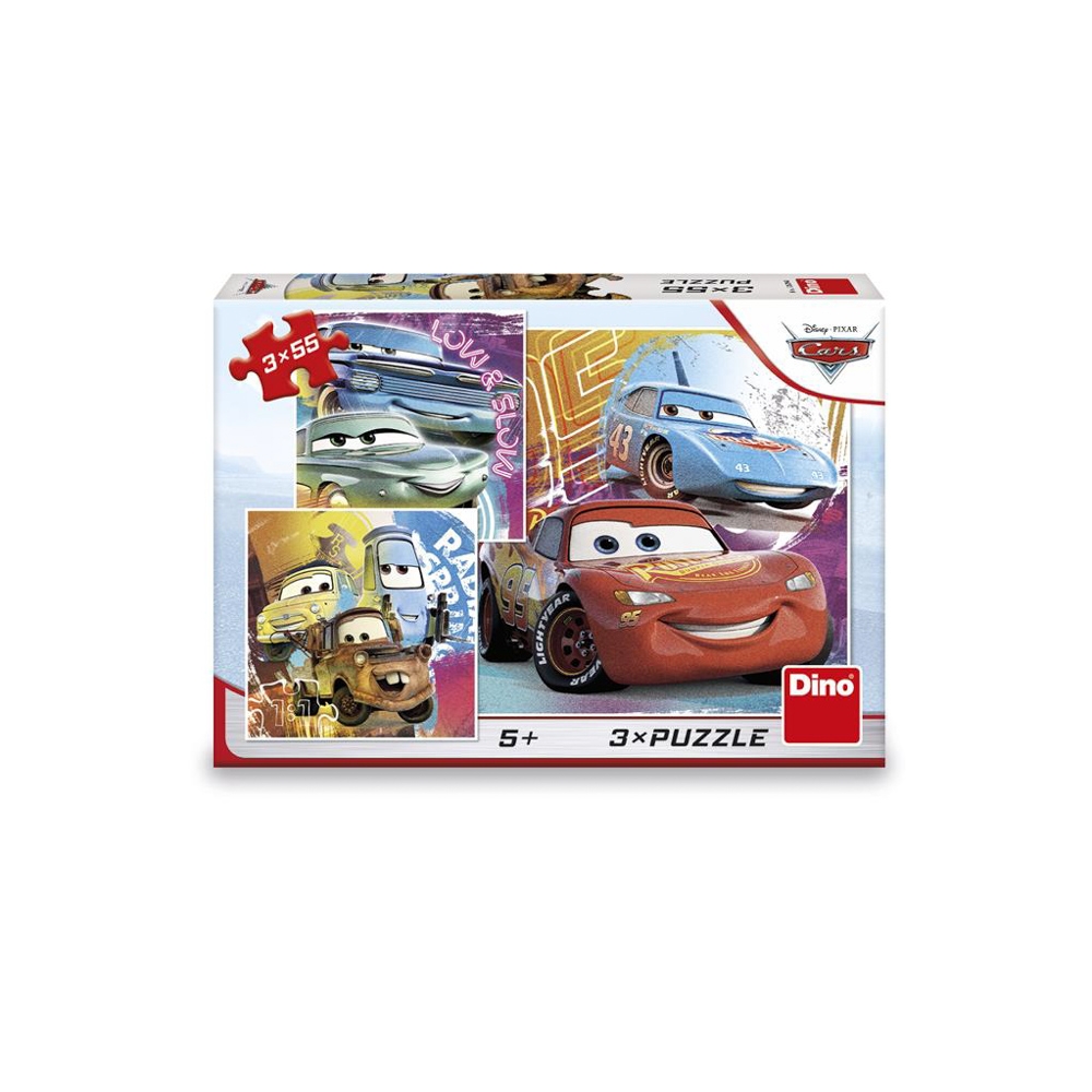 Puzzle Cars, 3x55 piese - DINO TOYS - imagine 2