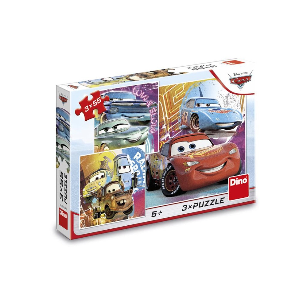 Puzzle Cars, 3x55 piese - DINO TOYS - imagine 3