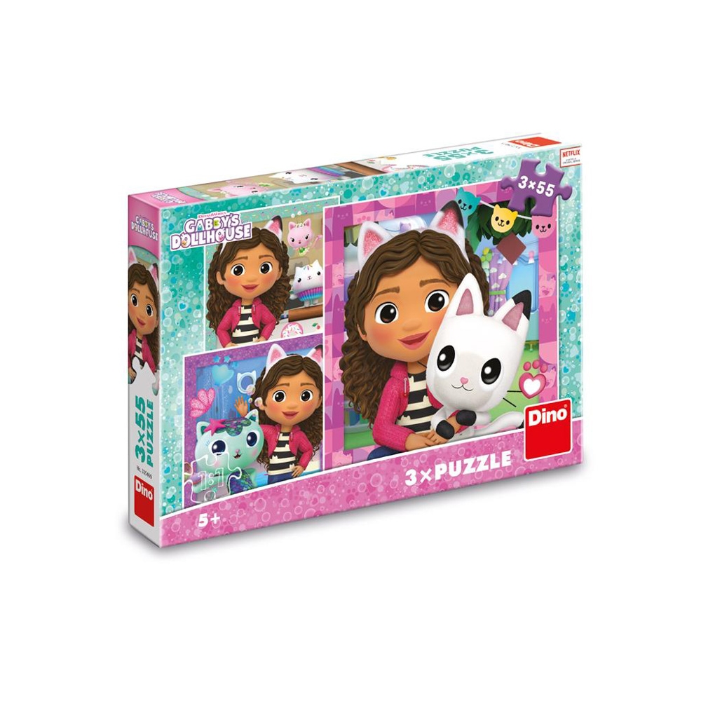 Puzzle Gabby si prietenii, 3x55 piese - DINO TOYS - imagine 3
