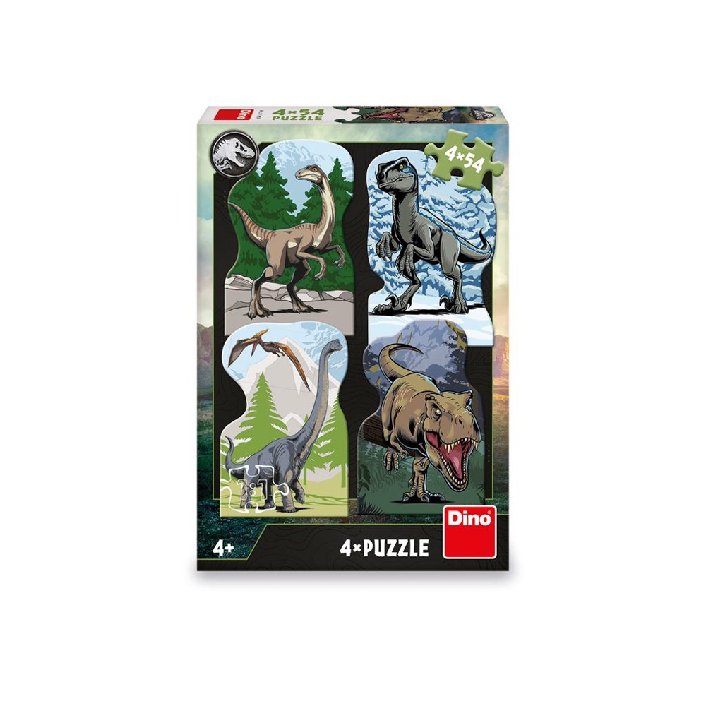 Puzzle Jurassic World, 4x54 piese - DINO TOYS - imagine 2