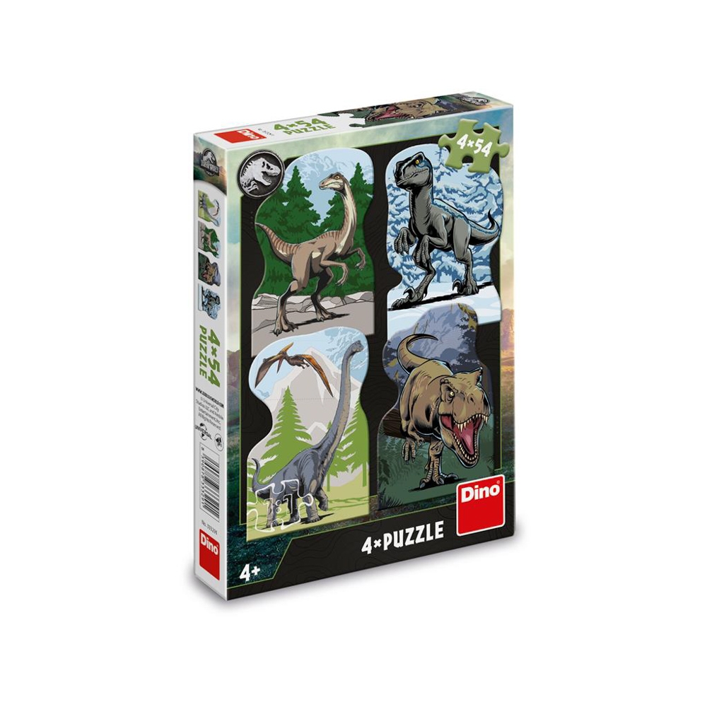 Puzzle Jurassic World, 4x54 piese - DINO TOYS - imagine 3