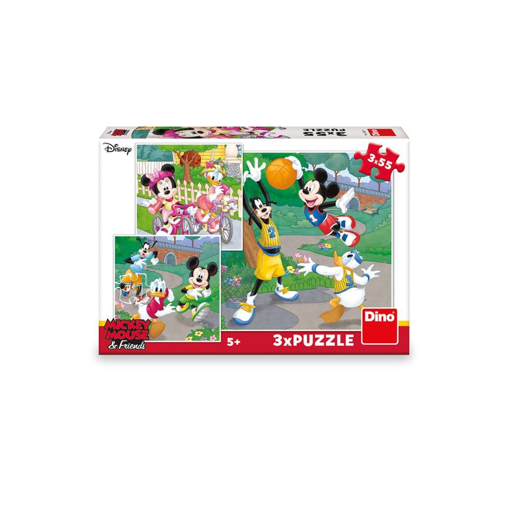 Puzzle Mickey si Minnie, 3x55 piese - DINO TOYS - imagine 2