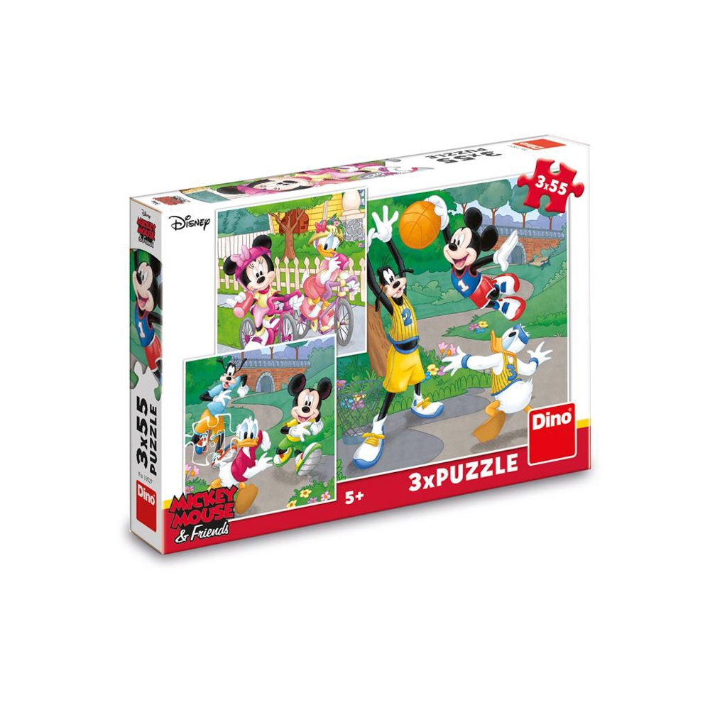 Puzzle Mickey si Minnie, 3x55 piese - DINO TOYS - imagine 3