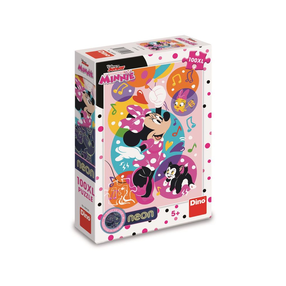 Puzzle neon Minnie, 100 piese - DINO TOYS - imagine 3