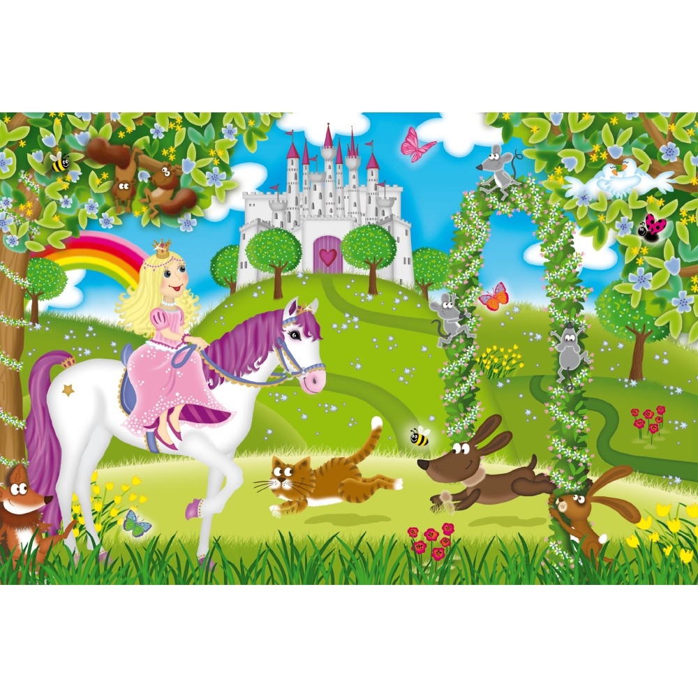 Puzzle Schmidt, Printese in curtea regala, 3x48 piese - imagine 2