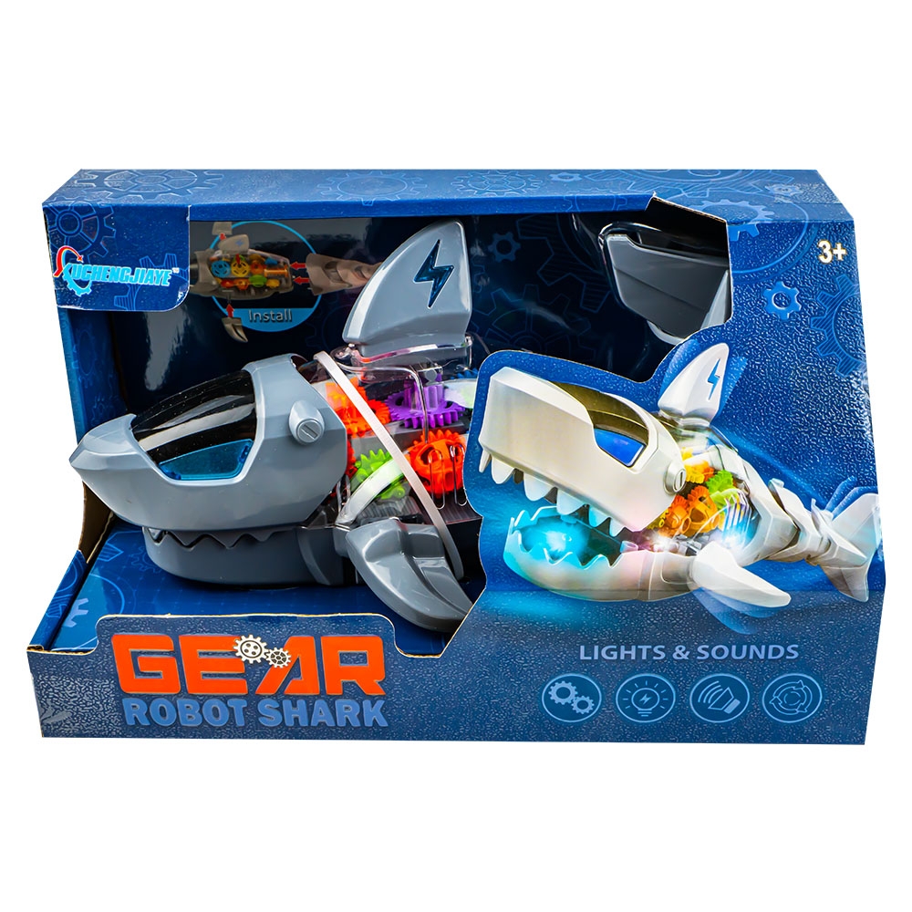 Rechin, carcasa transparenta, cu lumina si sunet - imagine 3