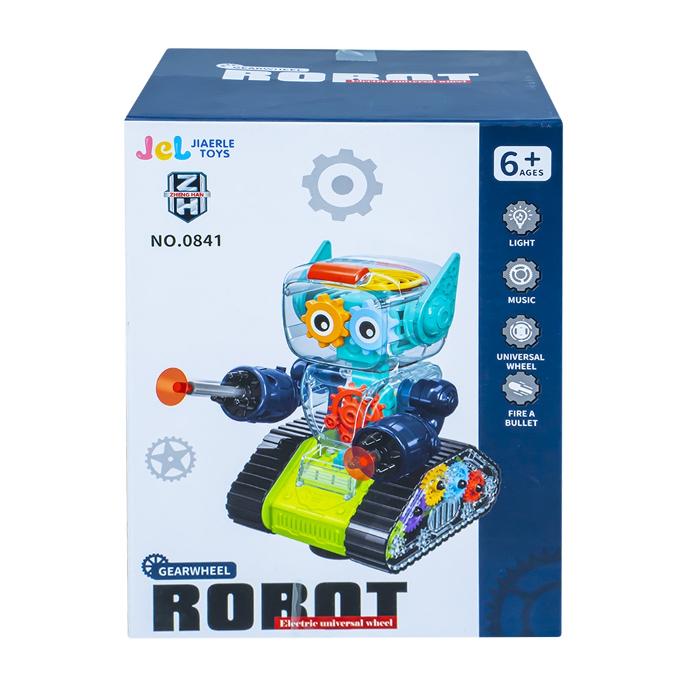 Robot, carcasa transparenta, cu lumina si sunet - imagine 3