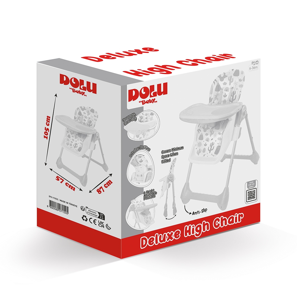 Scaunel cu masuta, pentru bebelusi, Deluxe, 105x87x61 cm - Dolu - imagine 6