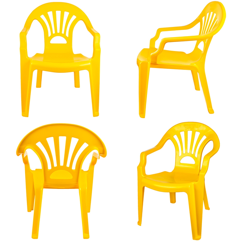 Scaunel din plastic, galben, 40x35x54.5 cm - ROBENTOYS - imagine 5