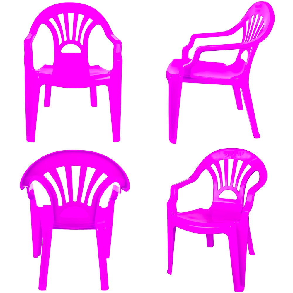 Scaunel din plastic, roz, 40x35x54.5 cm - ROBENTOYS - imagine 5