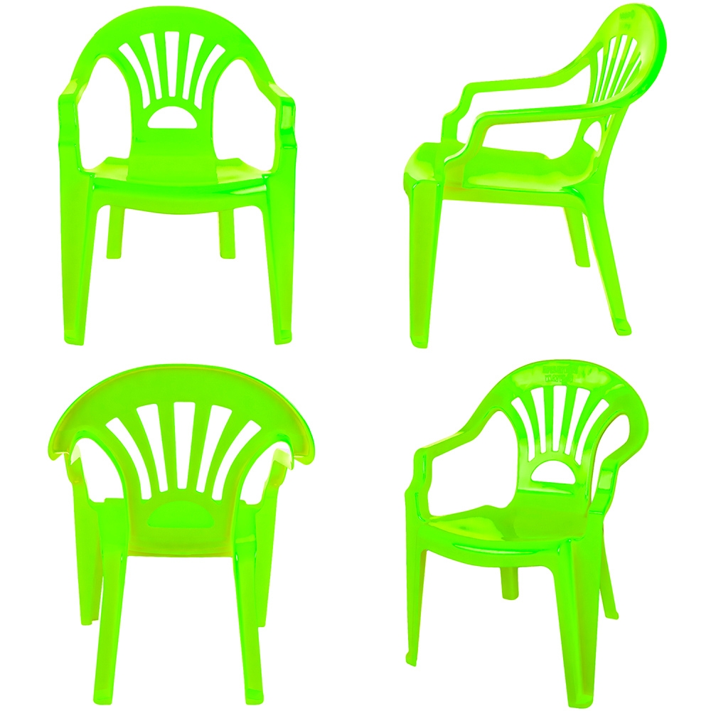 Scaunel din plastic, verde, 40x35x54.5 cm - ROBENTOYS - imagine 5