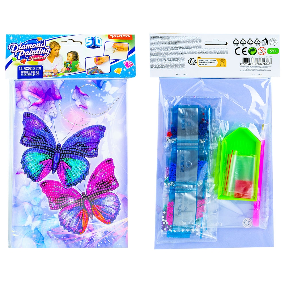 Set creatie cu diamante - Jurnal, 14.5x20.5 cm - Toi-Toys - imagine 2
