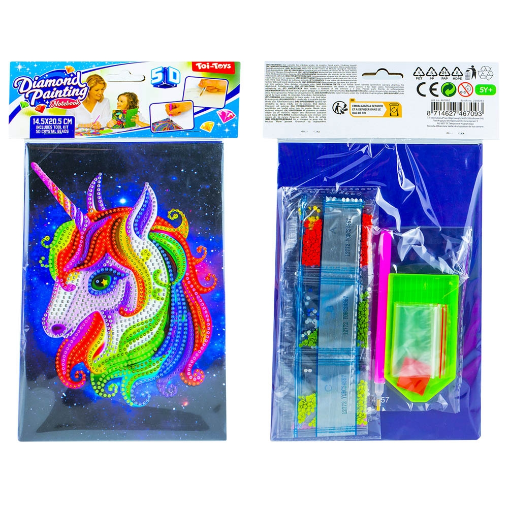 Set creatie cu diamante - Jurnal, 14.5x20.5 cm - Toi-Toys - imagine 5