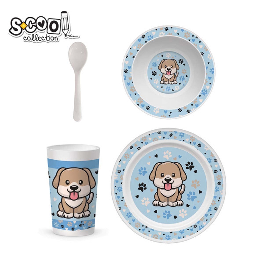 Set vesela + tacamuri, Dog - S-COOL - imagine 2