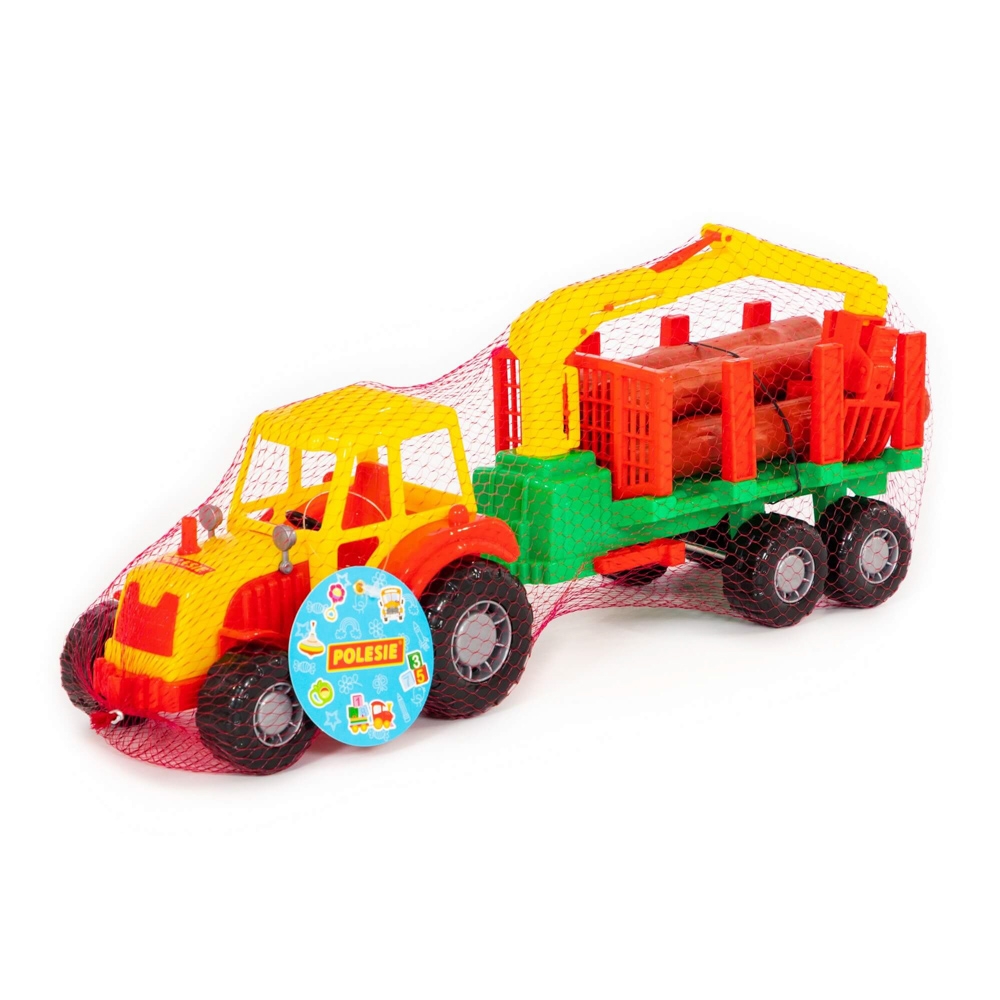 Tractor cu remorca lemne, 46,6x13,4x20 cm, Polesie - imagine 6