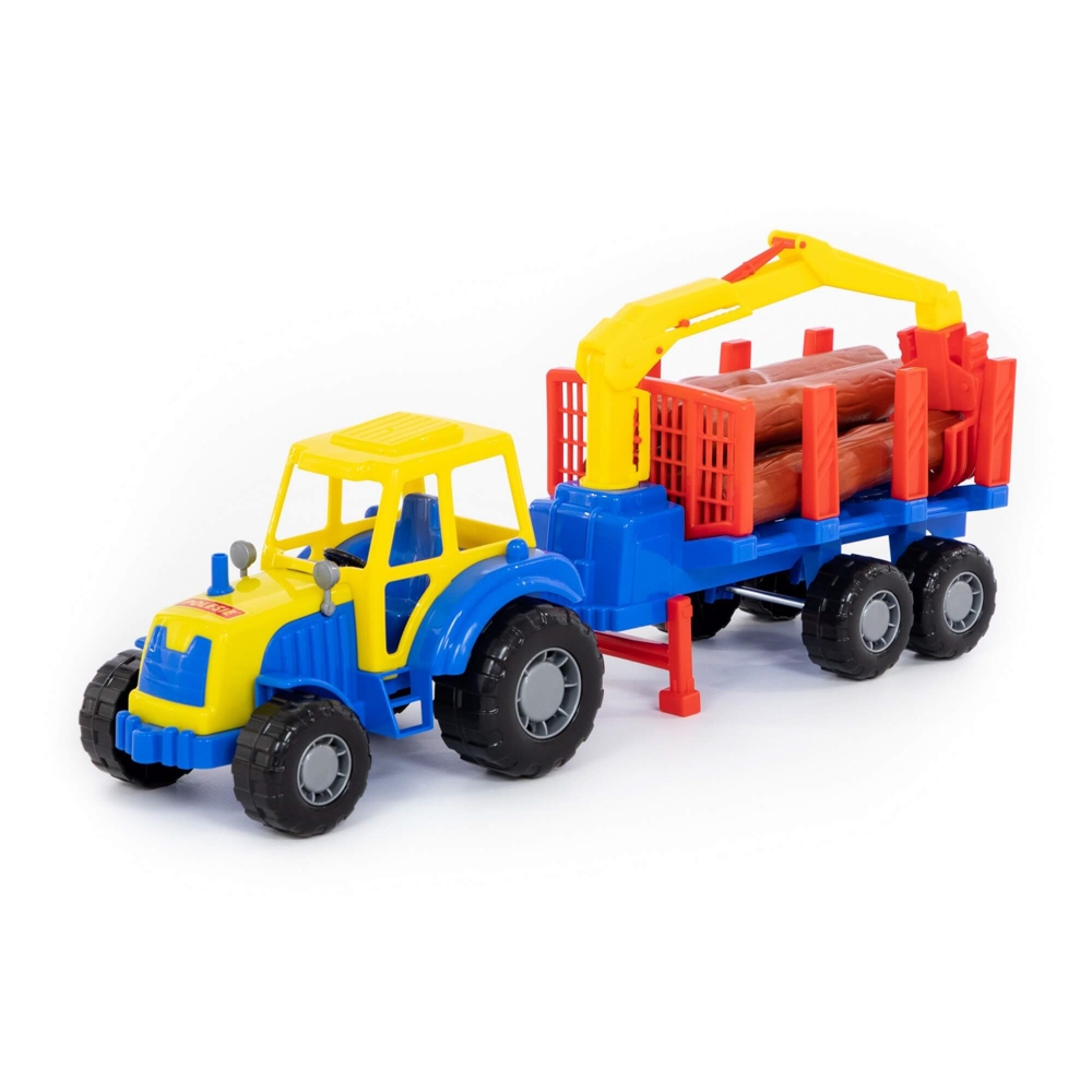 Tractor cu remorca lemne, 46,6x13,4x20 cm, Polesie - imagine 7