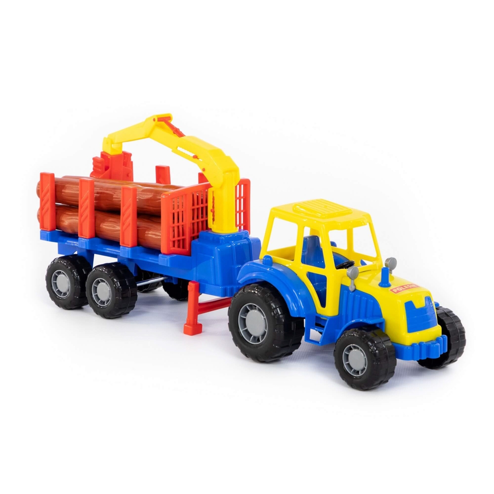 Tractor cu remorca lemne, 46,6x13,4x20 cm, Polesie - imagine 10